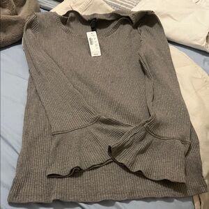 J. Crew Gray Long Sleeve Top
